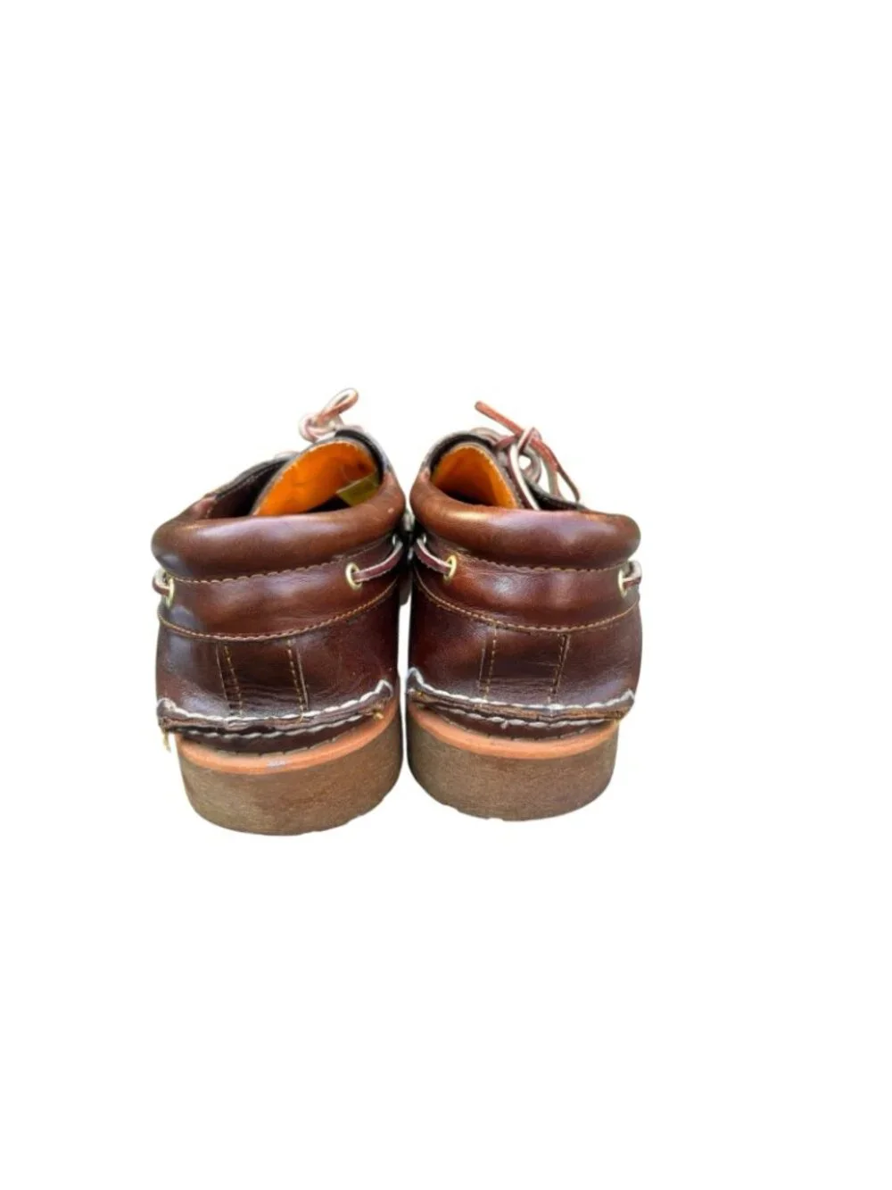 Timberland Shoes Mens 15 W Leather 3-Eye Lug Handsewn Boat  Burgundy Heritage